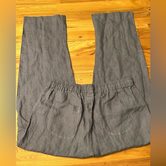 Vikolino 100% linen pants women’s size XL dark gray - Picture 3 of 5